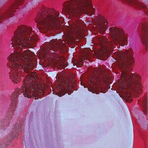 Original Painting by Artist Rachael Potter "Red Flowers"